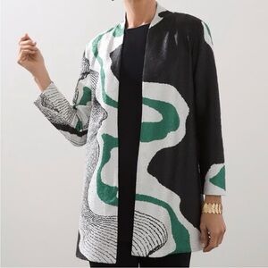 NWOT Chico's Reversible Open Front
Crinkle Duster Top Size XL